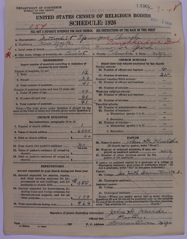 Scan of Methodist Episcopal Church: 1493