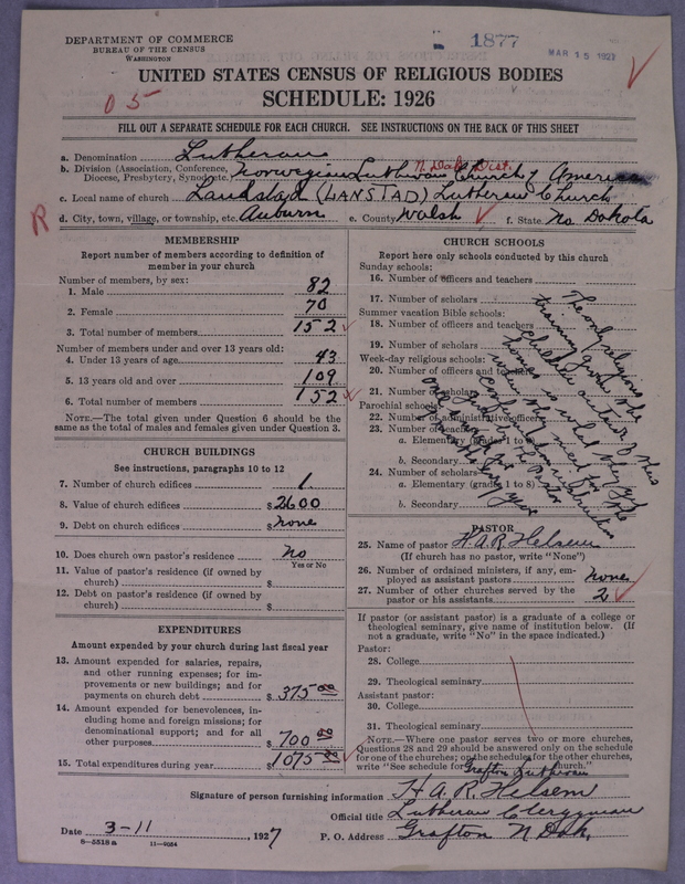 Scan of Norwegian Lutheran Church of America: 1877