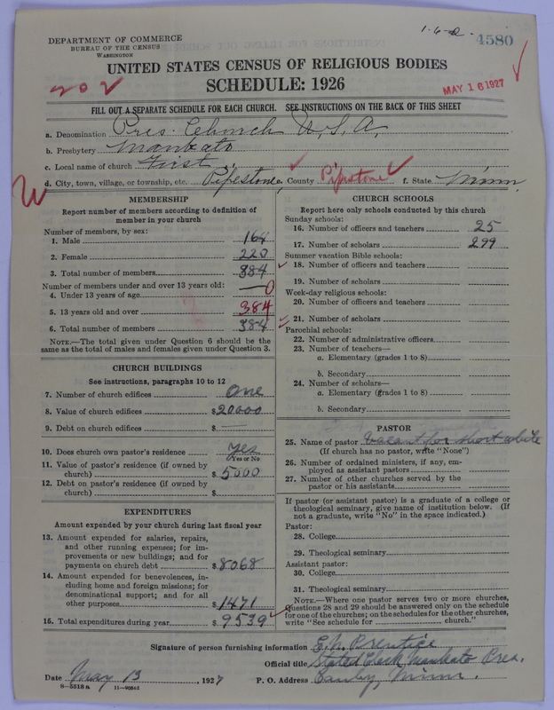 Scan of Presbyterian Church in the United States of America: 4580