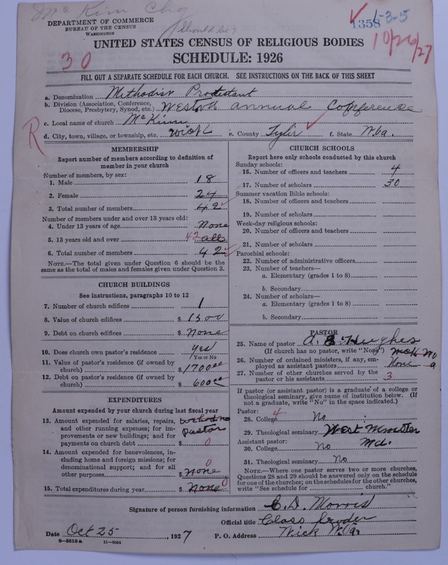 Scan of Methodist Protestant Church: 1358