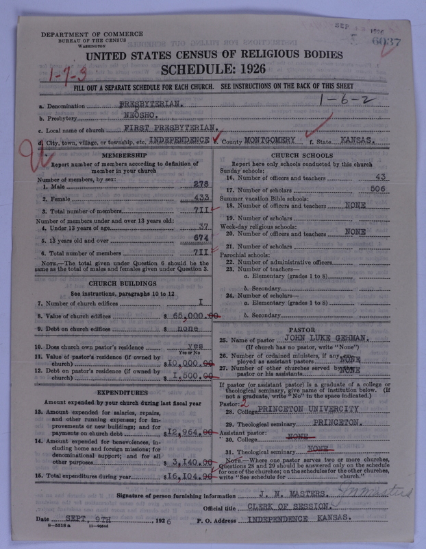 Scan of Presbyterian Church in the United States of America: 6037