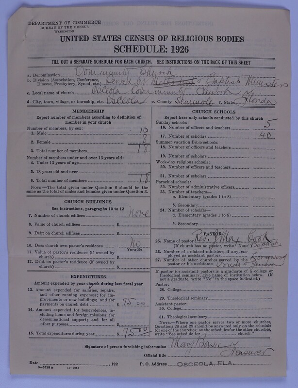 Scan of Federated Churches: 85