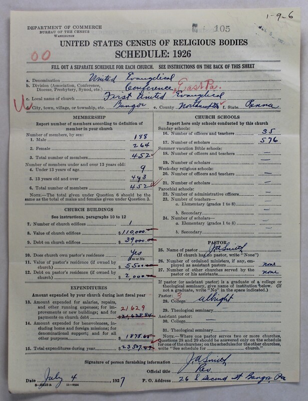 Scan of Evangelical Congregational Church: 105