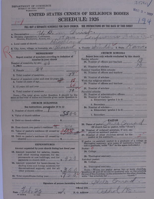 Scan of Church of the United Brethren in Christ: 2276