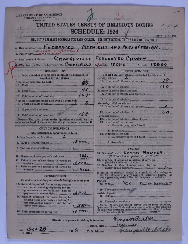 Scan of Federated Churches:
