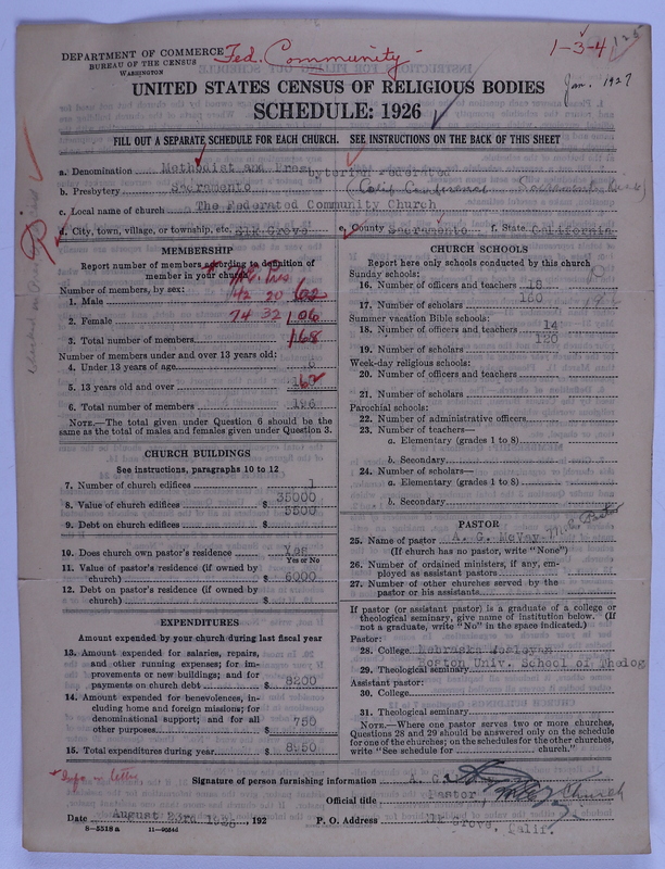 Scan of Federated Churches: 125