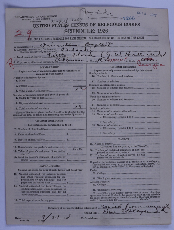 Scan of Primitive Baptists: 1266