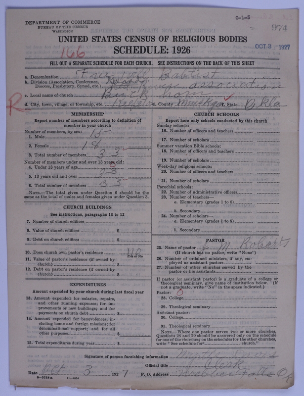Scan of Free Will Baptists: 974