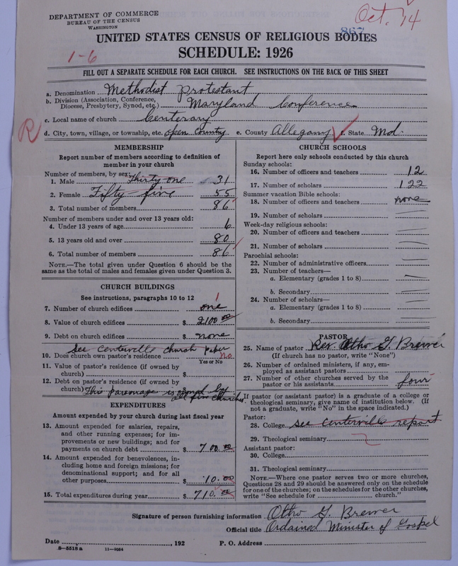 Scan of Methodist Protestant Church: 867