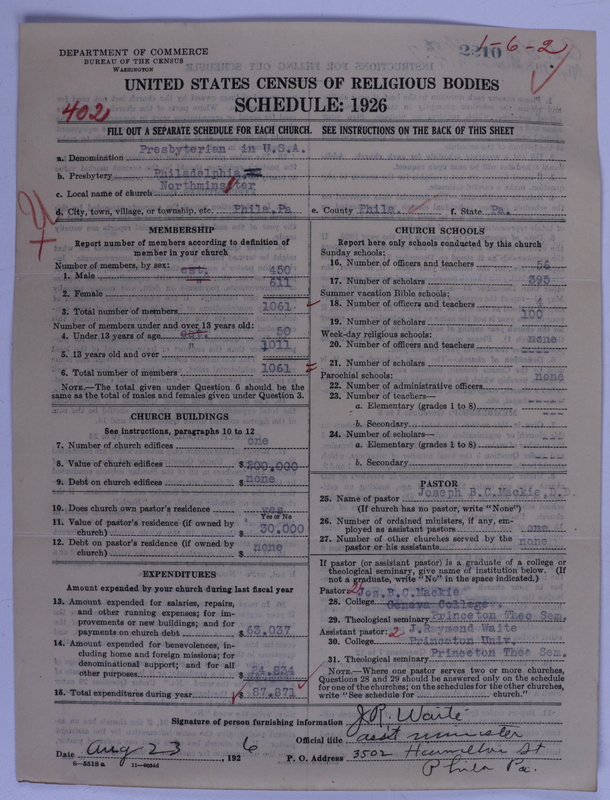 Scan of Presbyterian Church in the United States of America: 2210