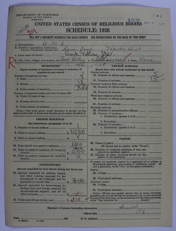 Scan of African Methodist Episcopal Church: 1009