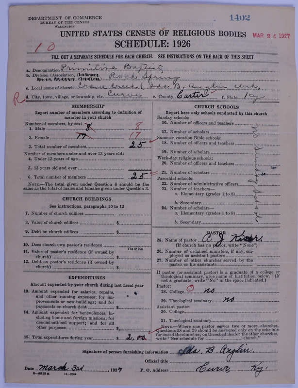Scan of Primitive Baptists: 1402