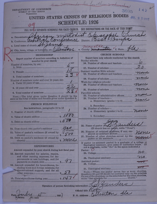 Scan of African Methodist Episcopal Church: 3695
