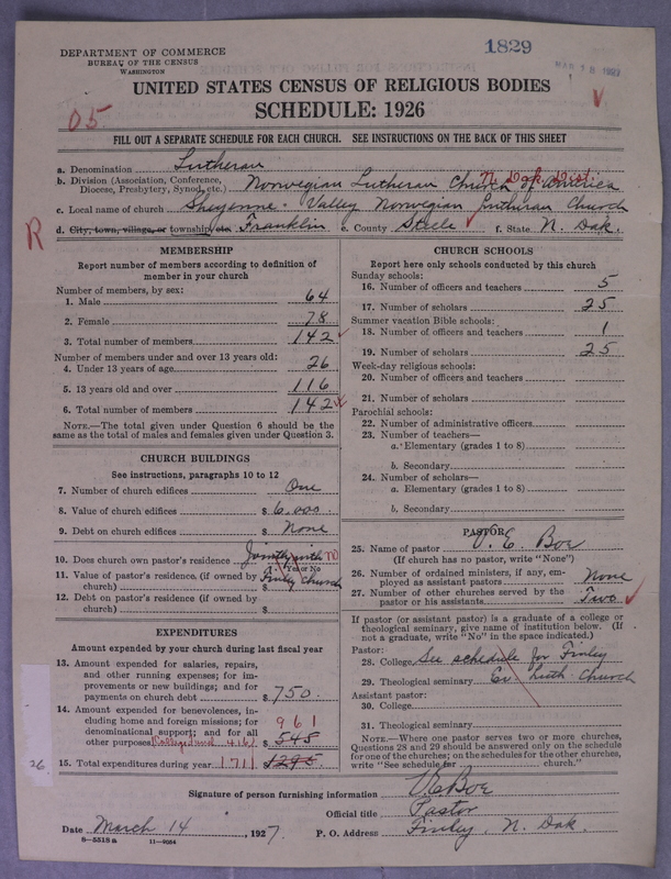 Scan of Norwegian Lutheran Church of America: 1829