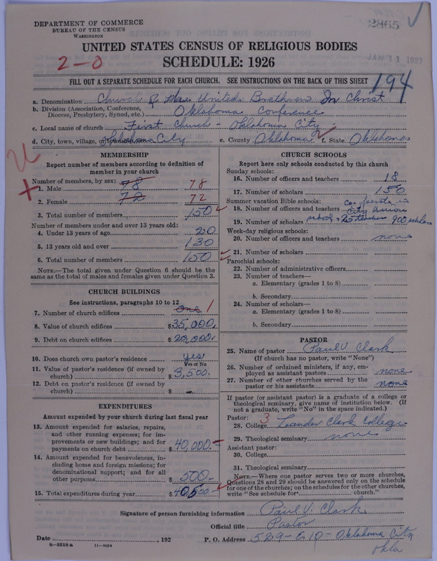 Scan of Church of the United Brethren in Christ: 2865
