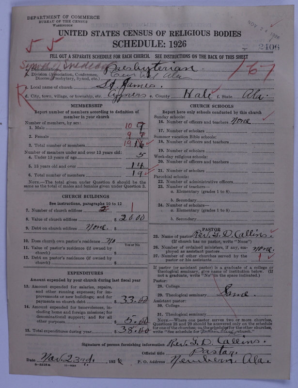 Scan of Presbyterian Church in the United States: 2406