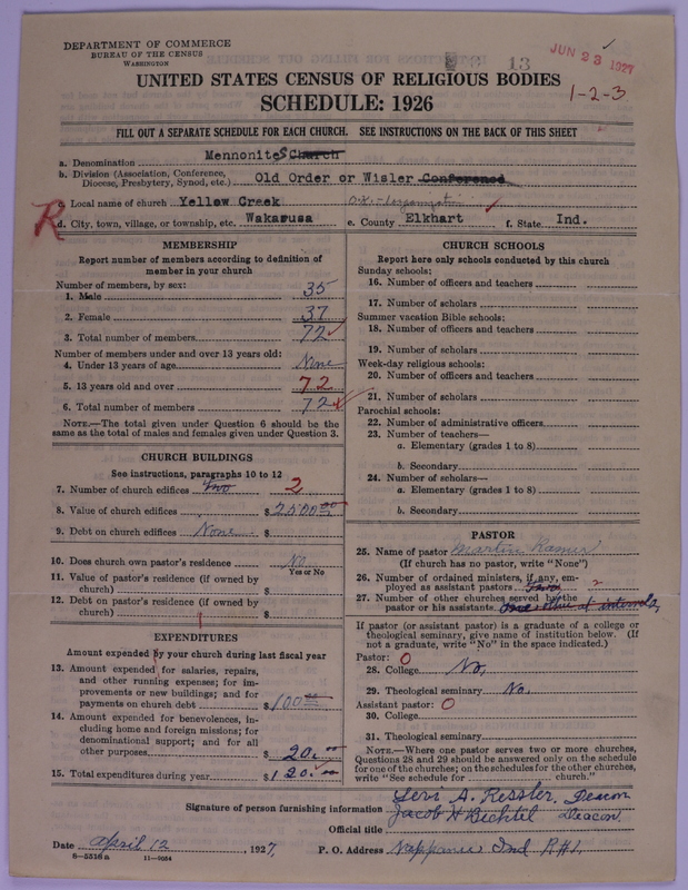 Scan of Old Order Mennonite Church (Wisler): 13