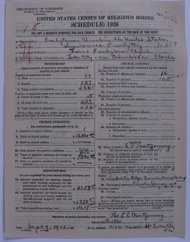 Scan of Presbyterian Church in the United States: 1852