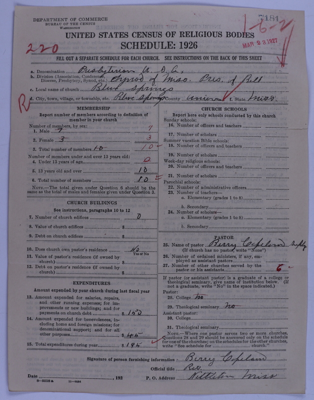 Scan of Presbyterian Church in the United States of America: 7181