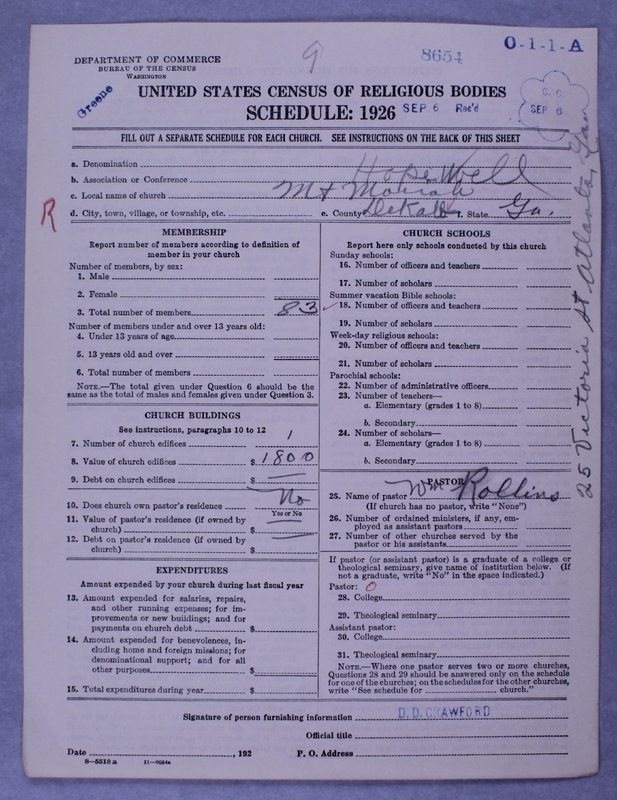 Scan of Negro Baptists: 8654
