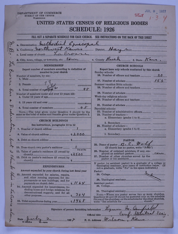 Scan of Federated Churches: