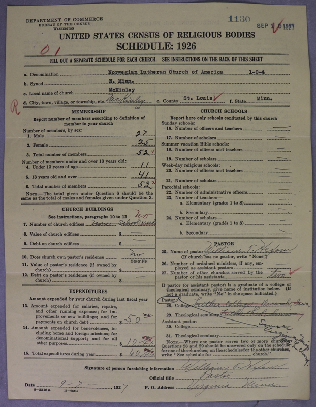 Scan of Norwegian Lutheran Church of America: 1130