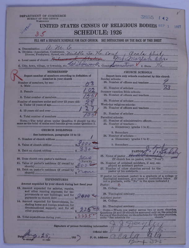 Scan of African Methodist Episcopal Church: 3885