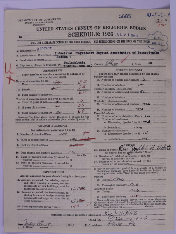 Scan of Negro Baptists: 5685