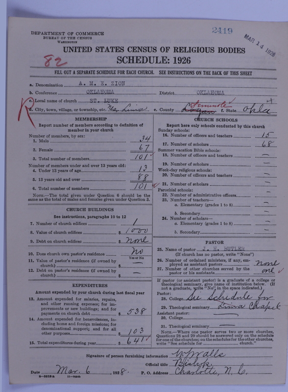 Scan of African Methodist Episcopal Zion Church: 2419