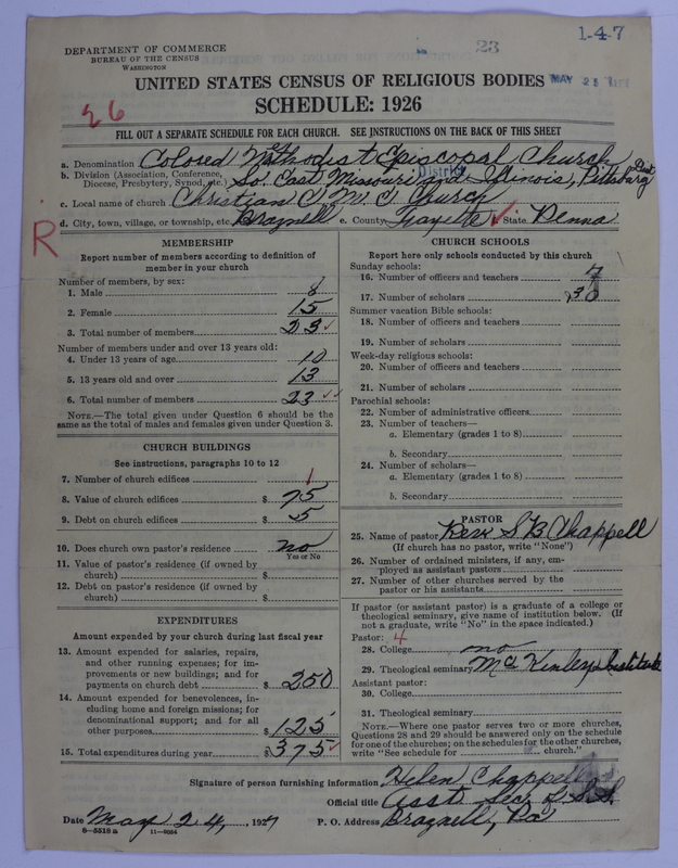 Scan of Colored Methodist Episcopal Church: 23