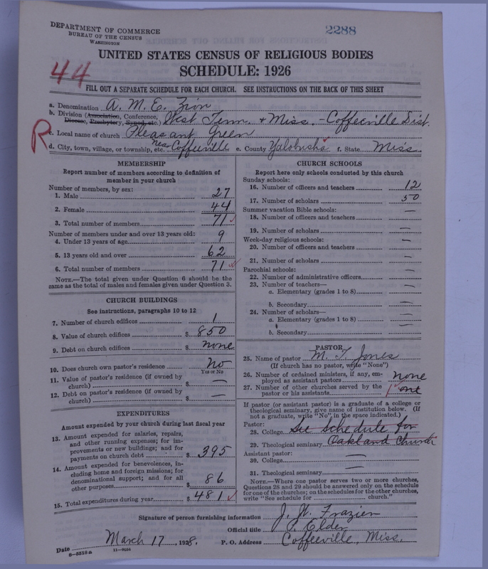 Scan of African Methodist Episcopal Zion Church: 2288