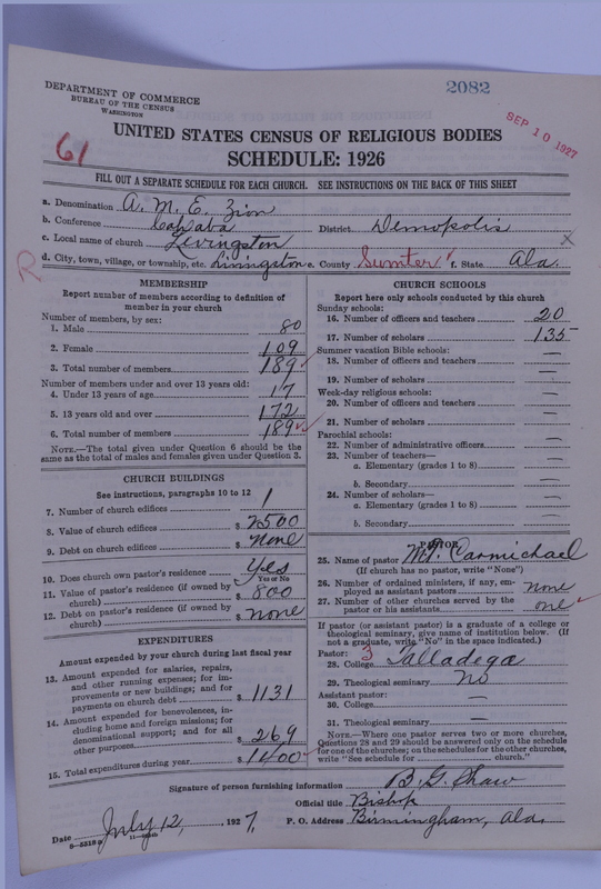 Scan of African Methodist Episcopal Zion Church: 2082