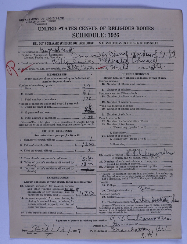 Scan of Federated Churches: 25