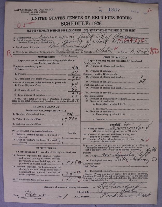 Scan of Norwegian Lutheran Church of America: 1887