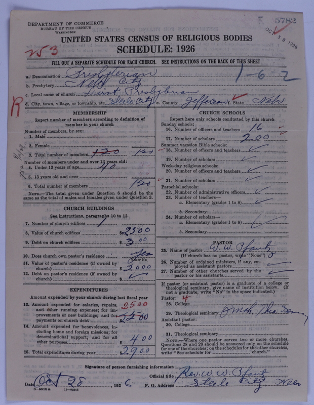 Scan of Presbyterian Church in the United States of America: 5782