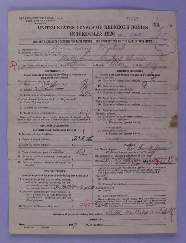 Scan of Negro Baptists: 7535