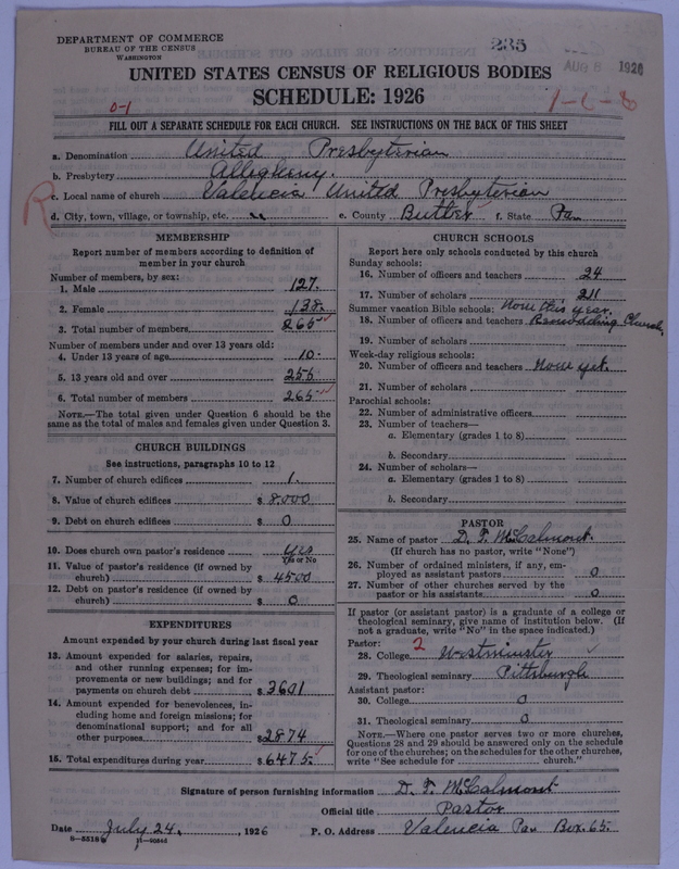 Scan of United Presbyterian Church of North America: 235