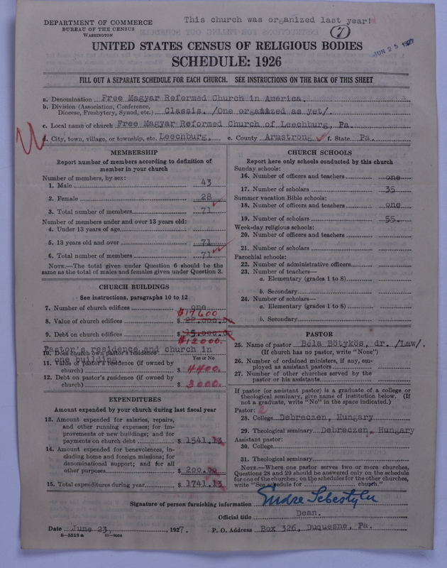 Scan of Free Magyar Reformed Church in America: 7