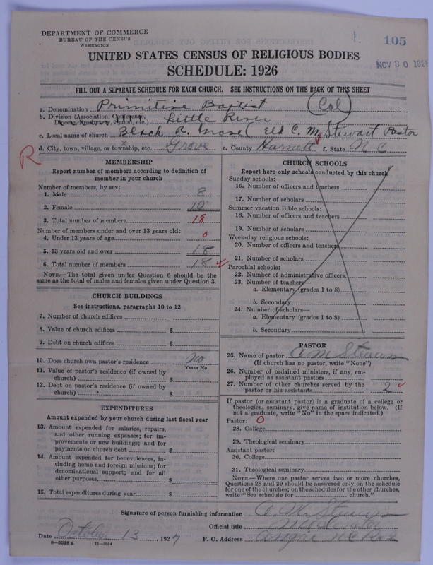 Scan of Colored Primitive Baptists: 105