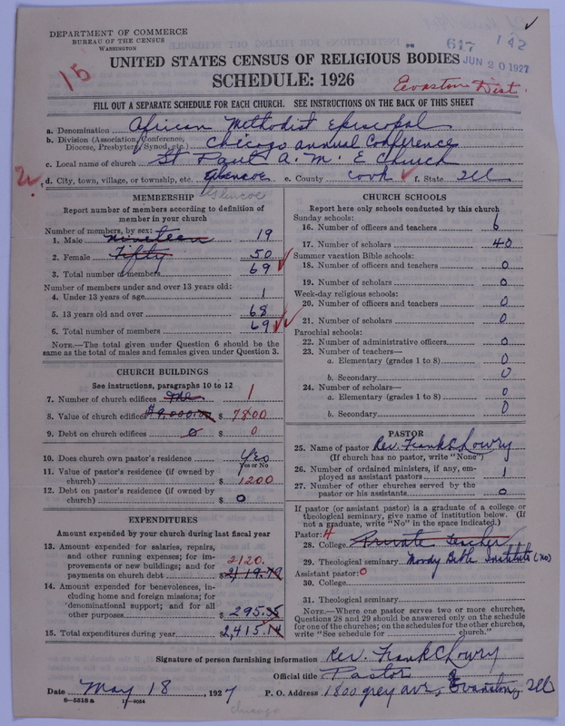 Scan of African Methodist Episcopal Church: 617