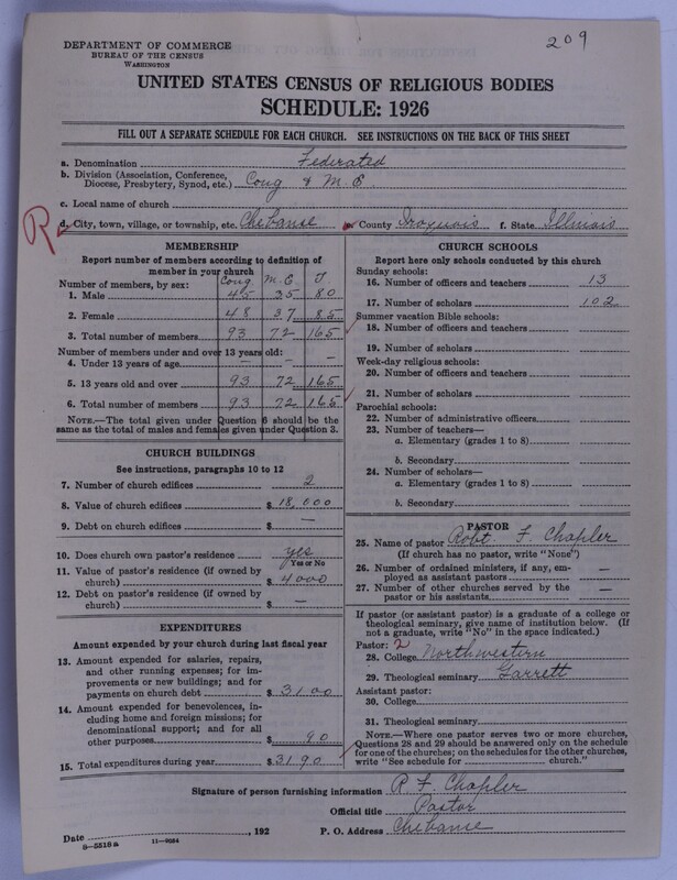 Scan of Federated Churches: 209