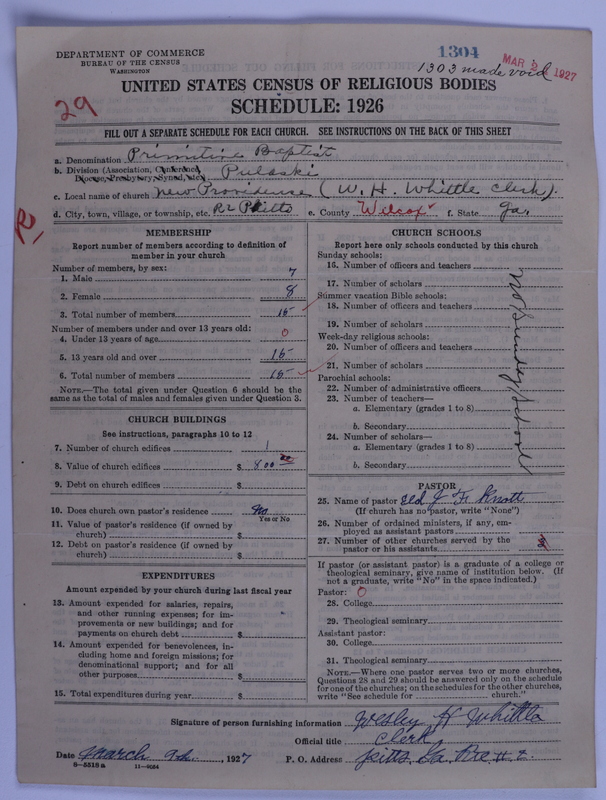 Scan of Primitive Baptists: 1304