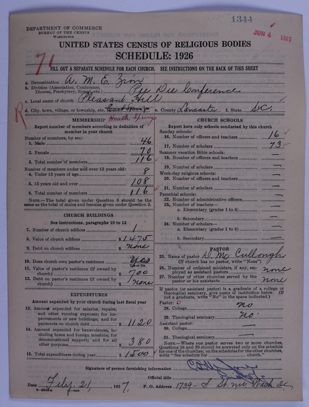 Scan of African Methodist Episcopal Zion Church: 1344