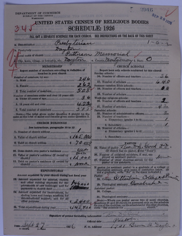 Scan of Presbyterian Church in the United States of America: 2916