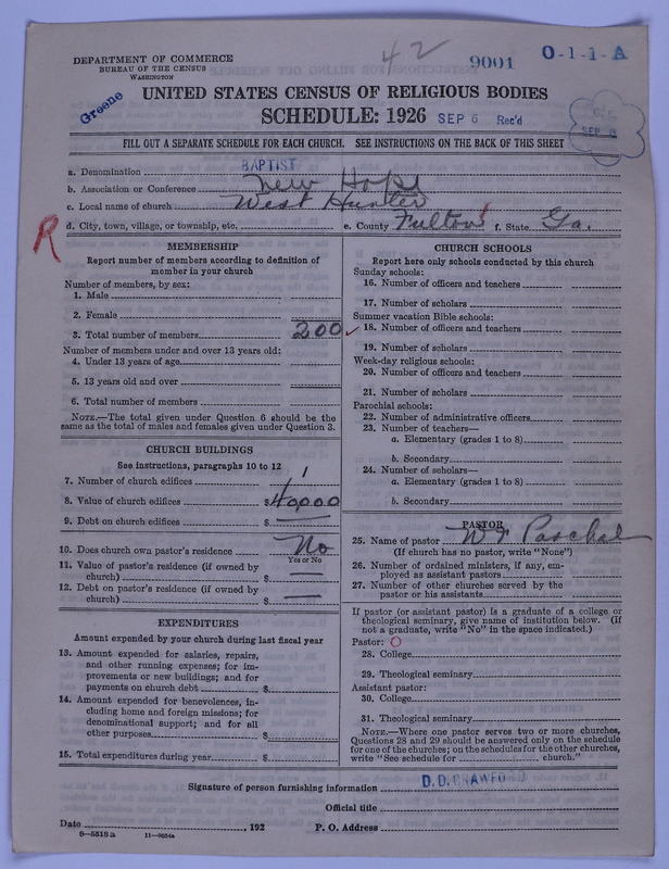 Scan of Negro Baptists: 9001