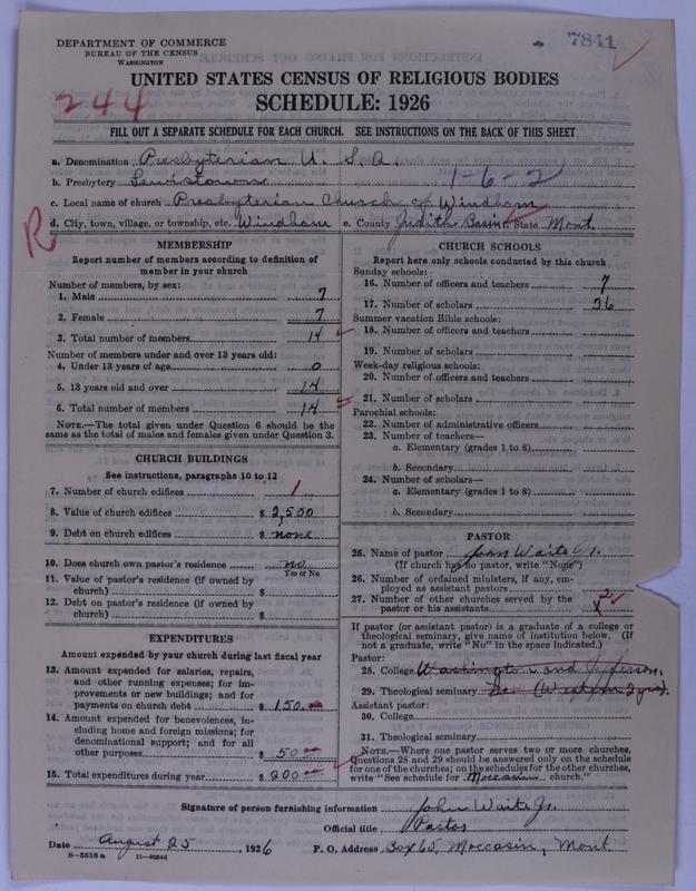 Scan of Presbyterian Church in the United States of America: 7841