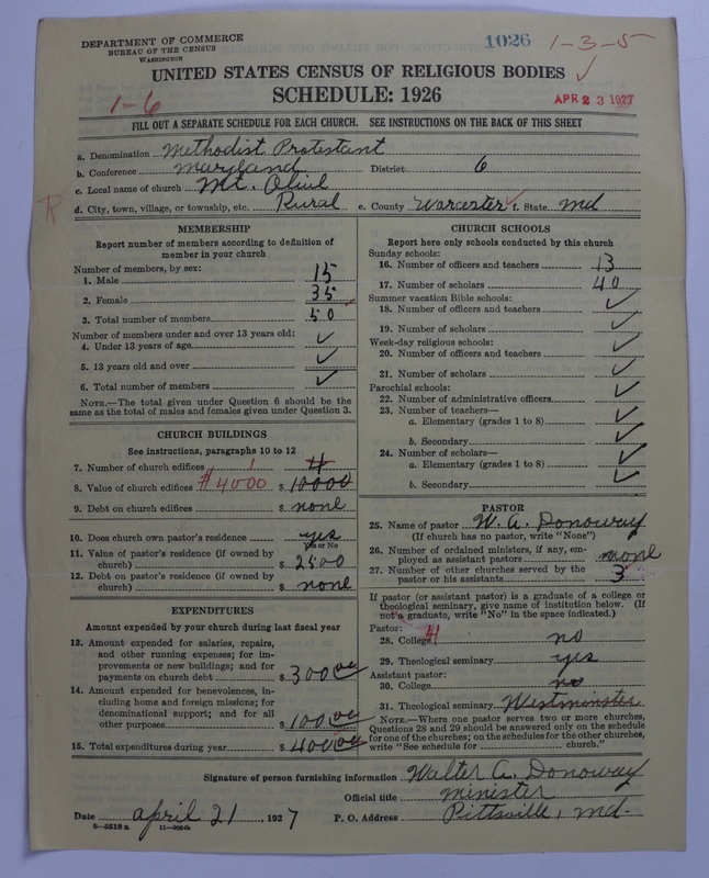 Scan of Methodist Protestant Church: 1026