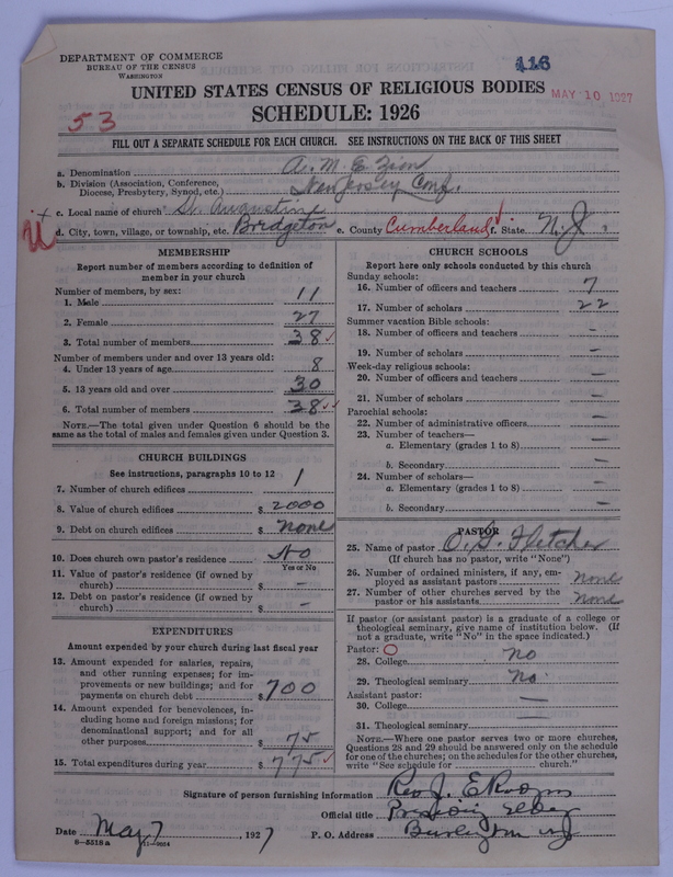 Scan of African Methodist Episcopal Zion Church: 116