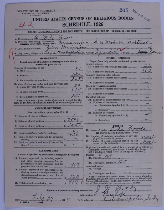 Scan of African Methodist Episcopal Zion Church: 306