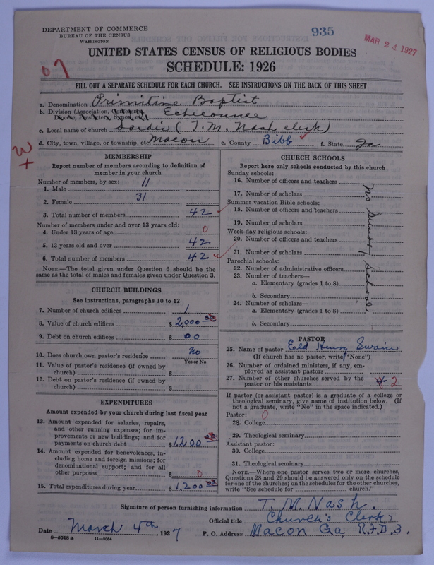 Scan of Primitive Baptists: 935